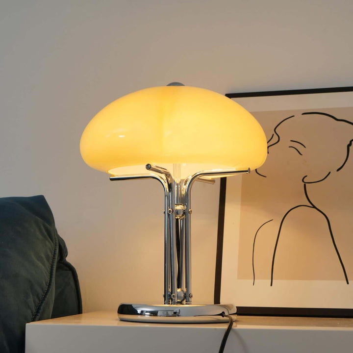 Svamp Design Bordlampe Glas Ravfarvet