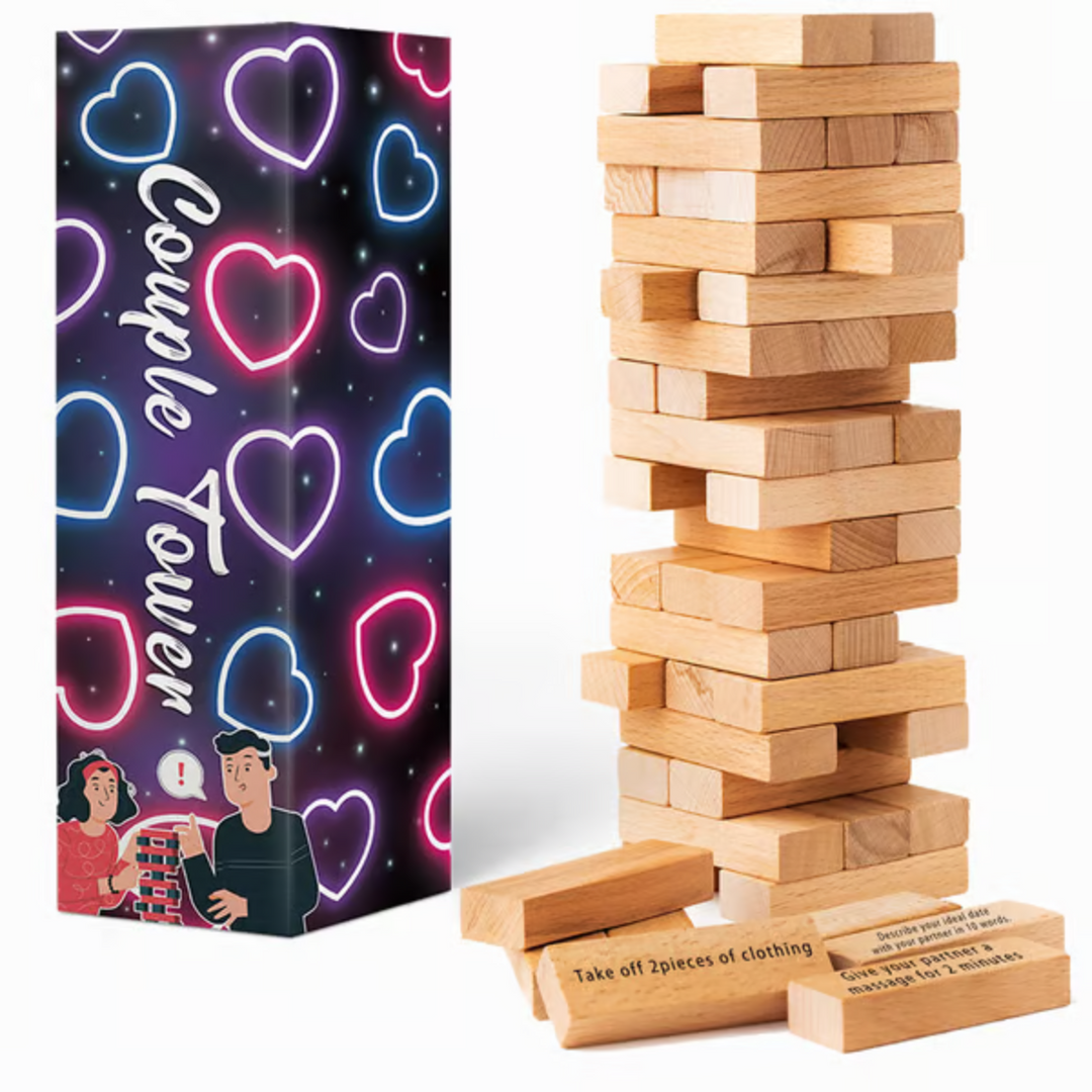 Parspil for Par brætspil æske. Forbedrer intimitet & romantik. Perfekt gave til parforhold & dating aftener.