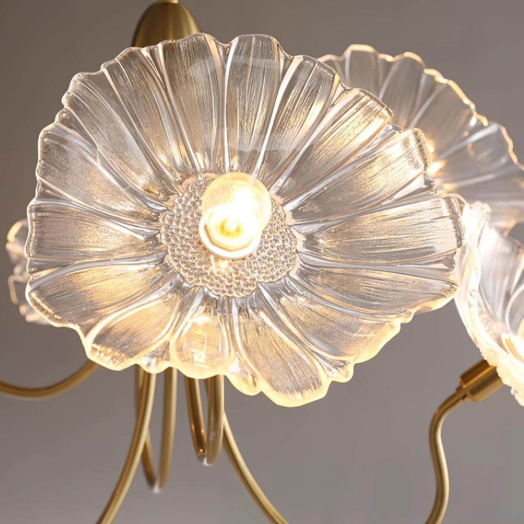 Blomsterkrone Lysekrone i Mælkeglas