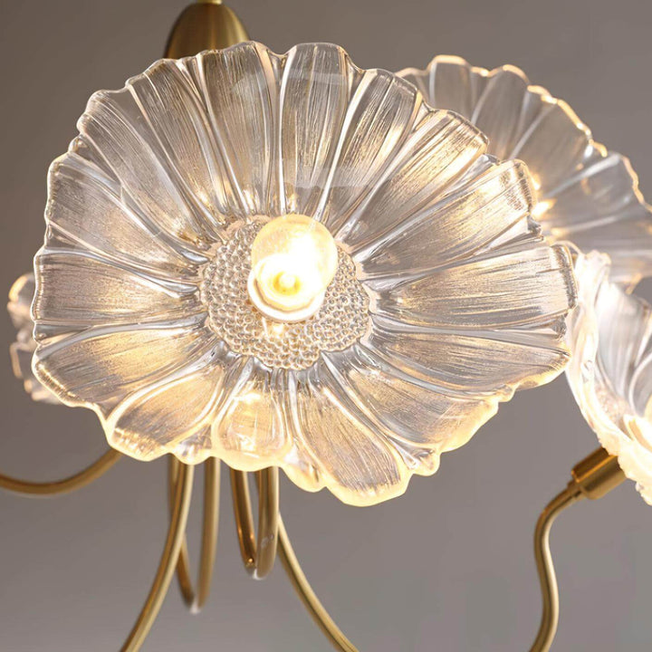 Blomsterkrone Lysekrone i Mælkeglas