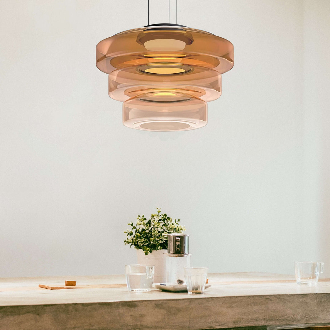 Elegant Bauhaus Glas Pendel Lampe