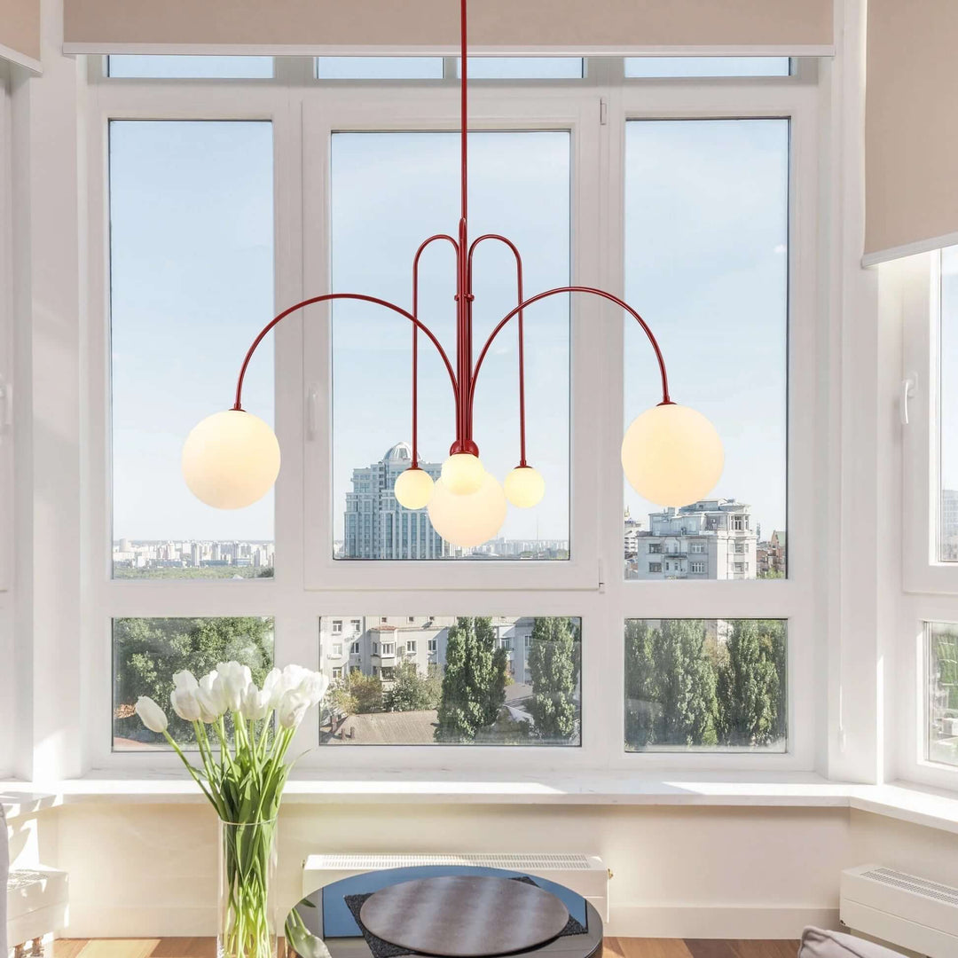 Elegant Glas & Metal Pendel Lampe