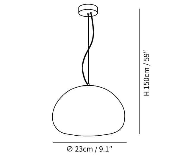 Moderne glas pendellampe til hyggelig belysning
