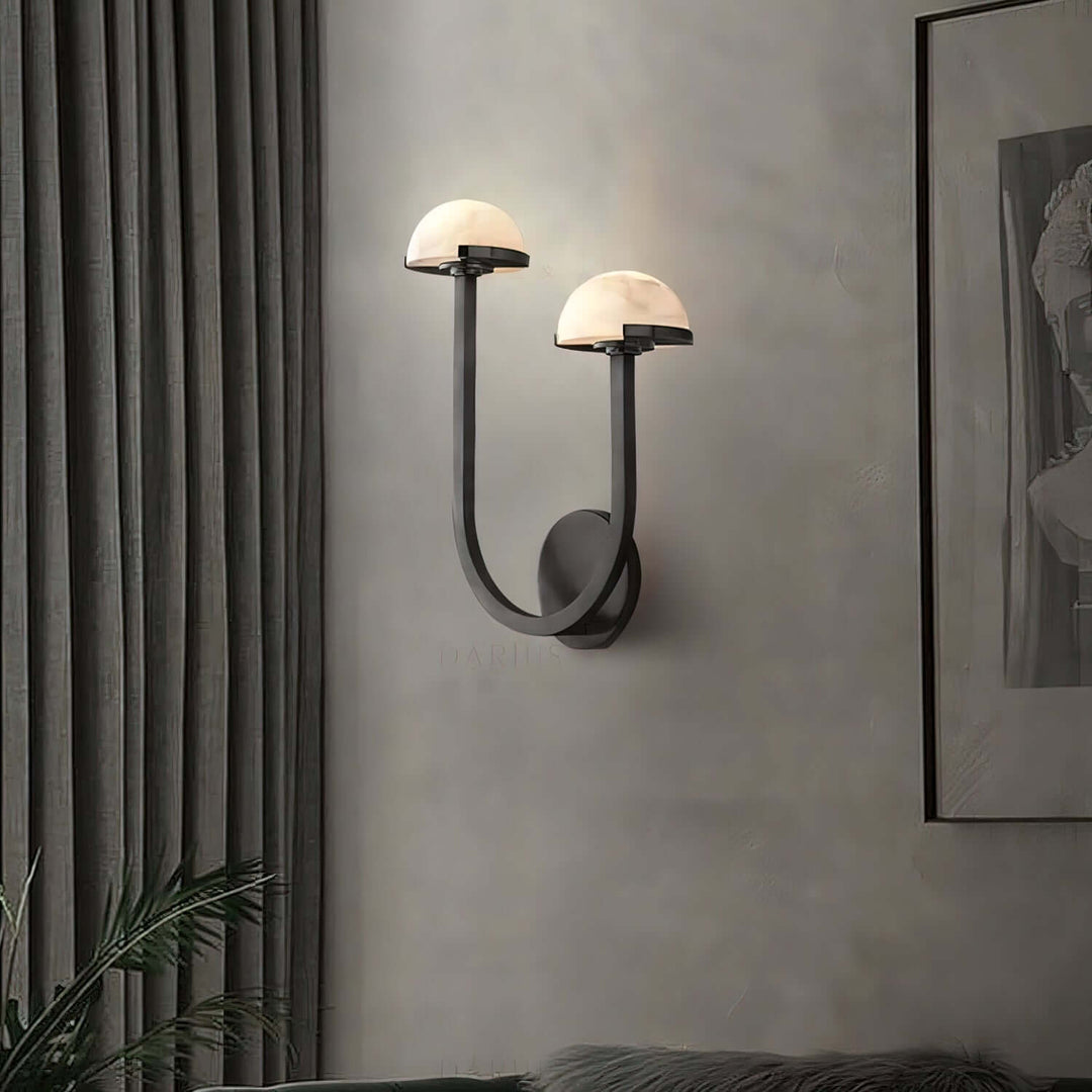 Svamp alabast væglampe, moderne design