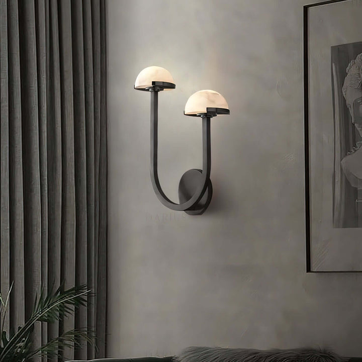 Svamp alabast væglampe, moderne design