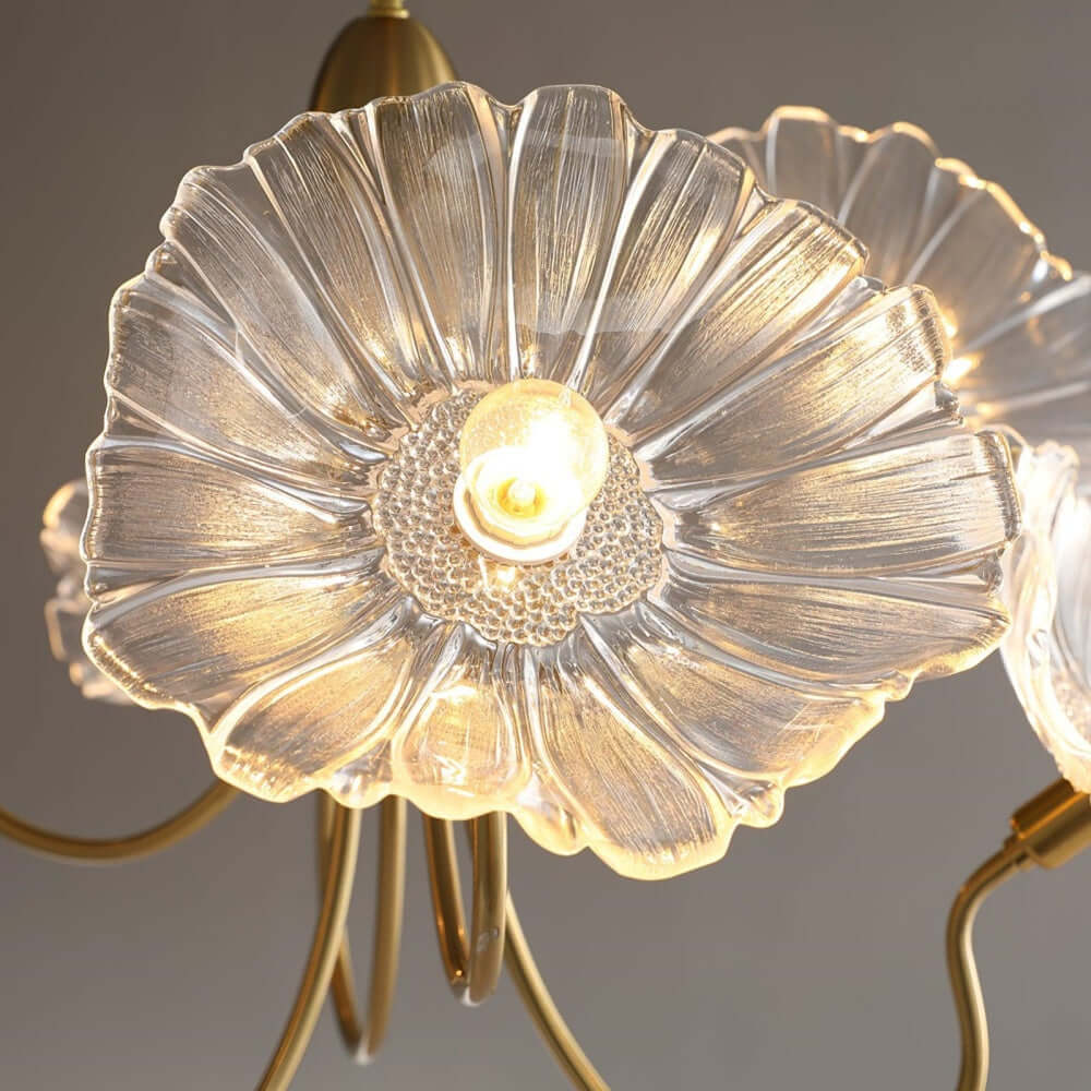 Moderne Glas Lysekrone med Lotusblomst Design