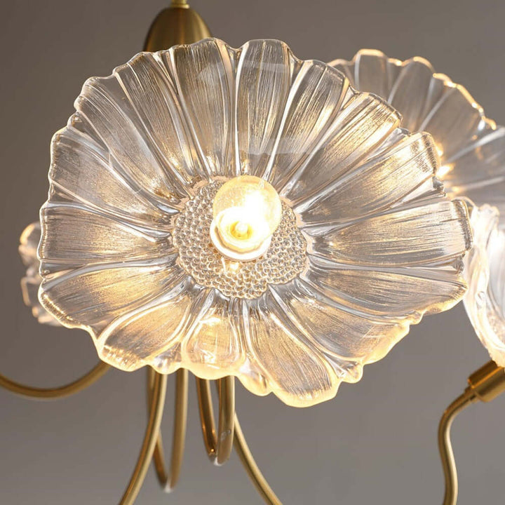 Moderne Glas Lysekrone med Lotusblomst Design