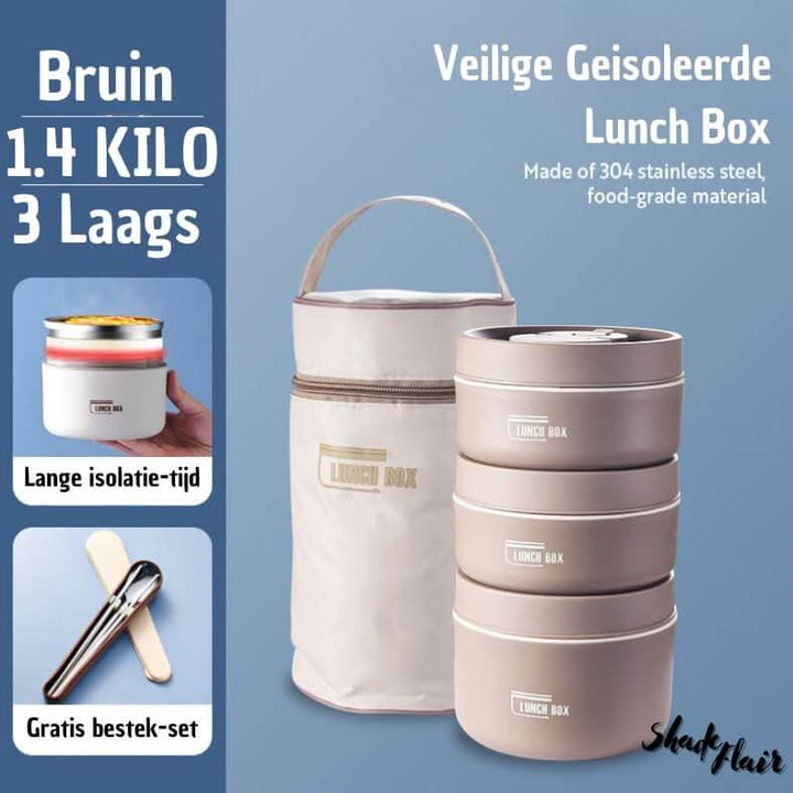 Isoleret madkassesæt i rustfrit stål - LunchMate