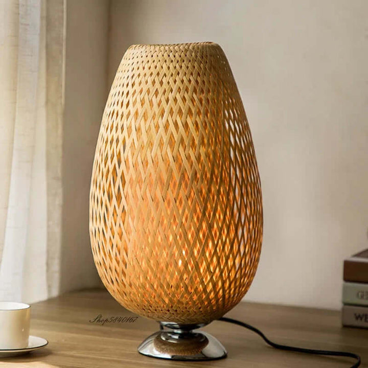 Vintage Bambus Bordlampe