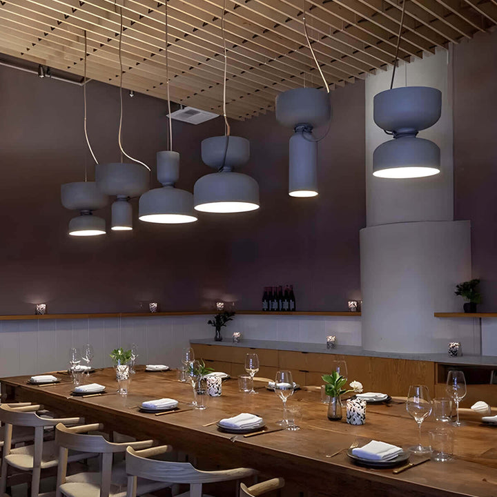 Geometrisk LED Pendellampe i Moderne Design