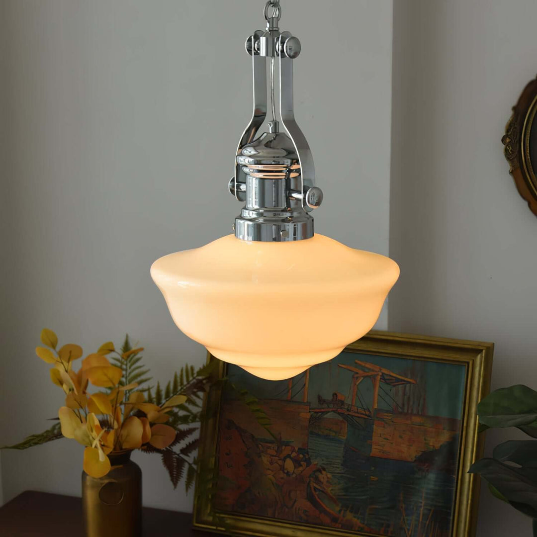Elegant Pendel Lys i Glas & Metal