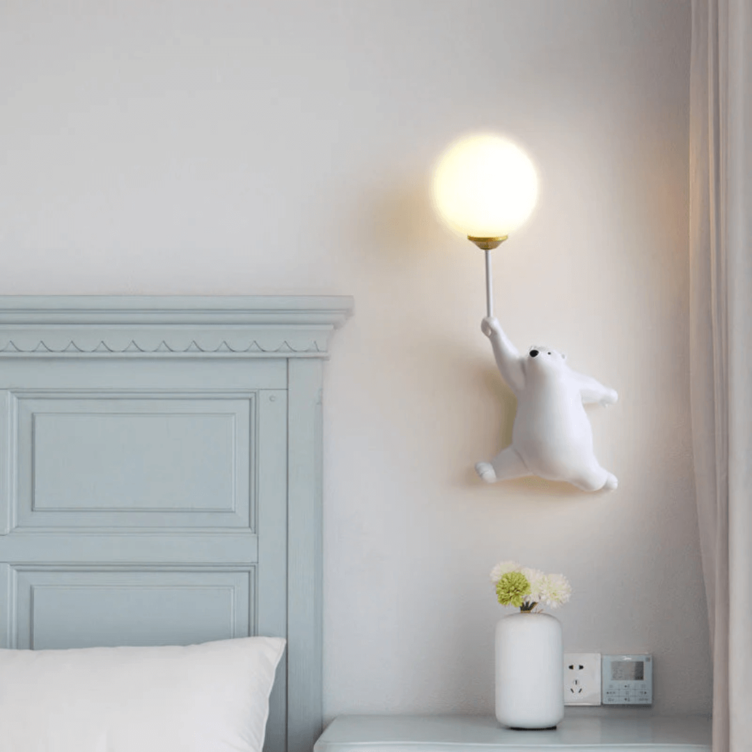 LED-væglampe med bjørnedesign til børneværelset