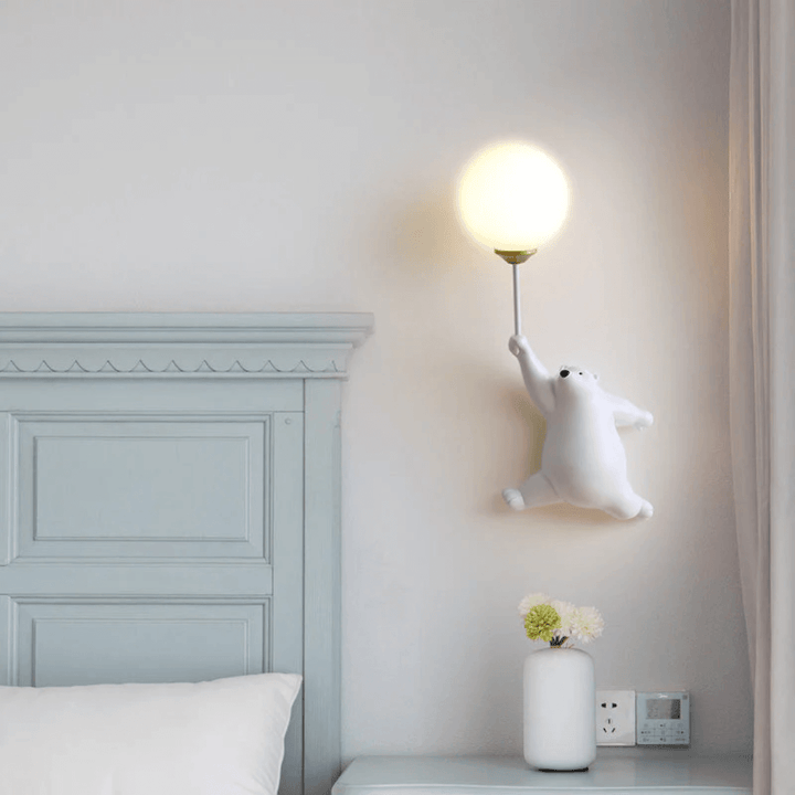 LED-væglampe med bjørnedesign til børneværelset