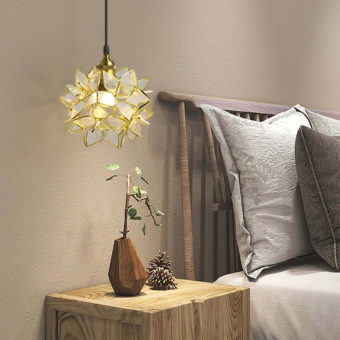 Håndlavet Kapiz Skal Loftslampe