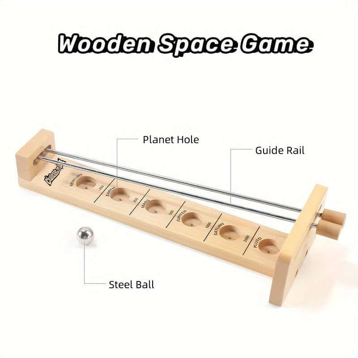 Træ-pinballspil - Rumrejse for familien