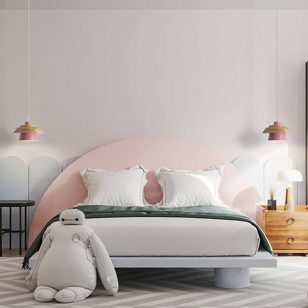 Træ og Sten Pendel Designer Lampe