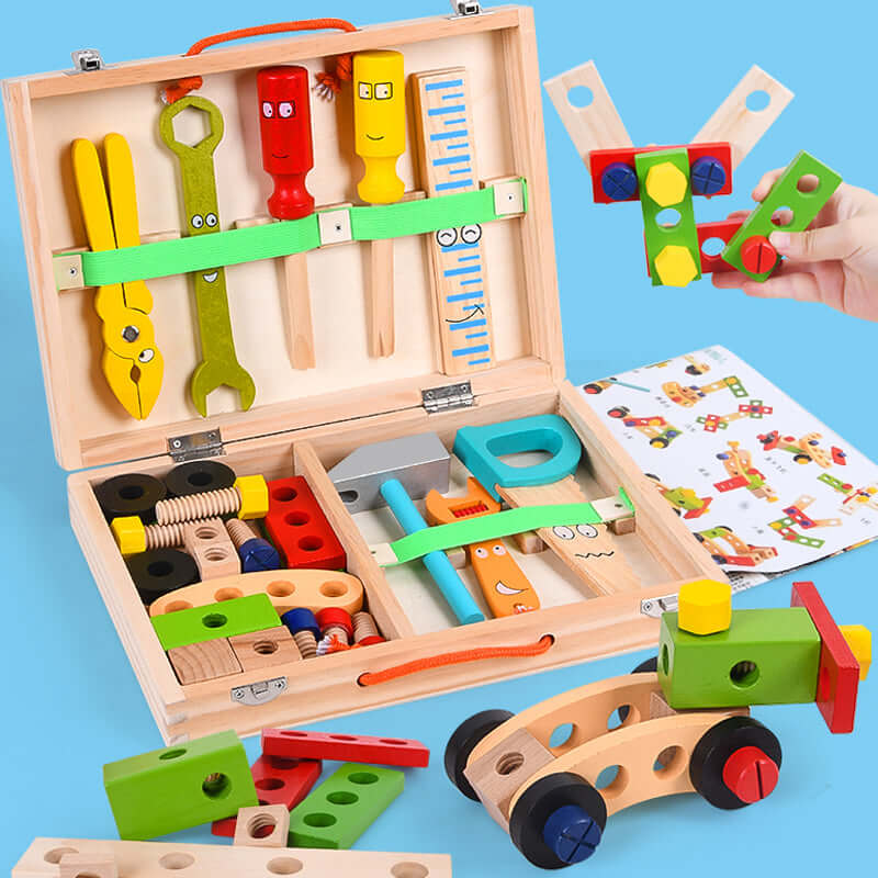 Kreativt MakerBox Træbyggesæt til Børn