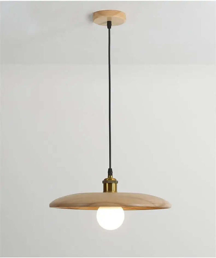 Træ loftslampe pendellampe LED varmhvid
