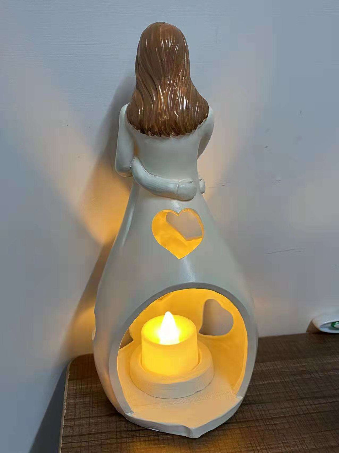 Dekorativ Kærlighedslys Lampe, 22cm, Beige