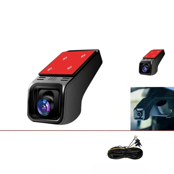 4K Wi-Fi dashcam med GPS og dobbeltkamera til bil. Perfekt til bilsikkerhed og overvågning.