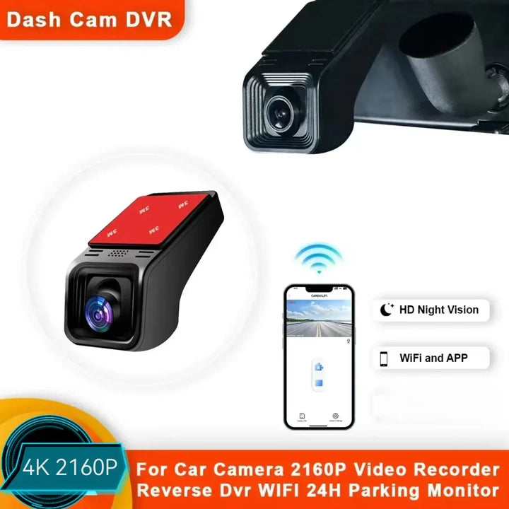 Dobbeltkamera dashcam med GPS for komplet bilsikkerhed og overvågning. Inkl. parkeringsmodus.