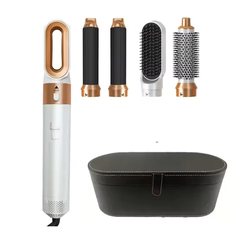 Hårpleje og styling i ét. Den 5-i-1 multistyler beskytter håret, mens den skaber fantastiske looks.