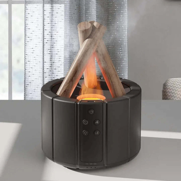 Ultralyd Luftfugter med Flammeeffekt til Hjemmet