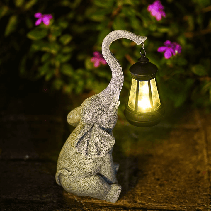 Solar elefant havelampe