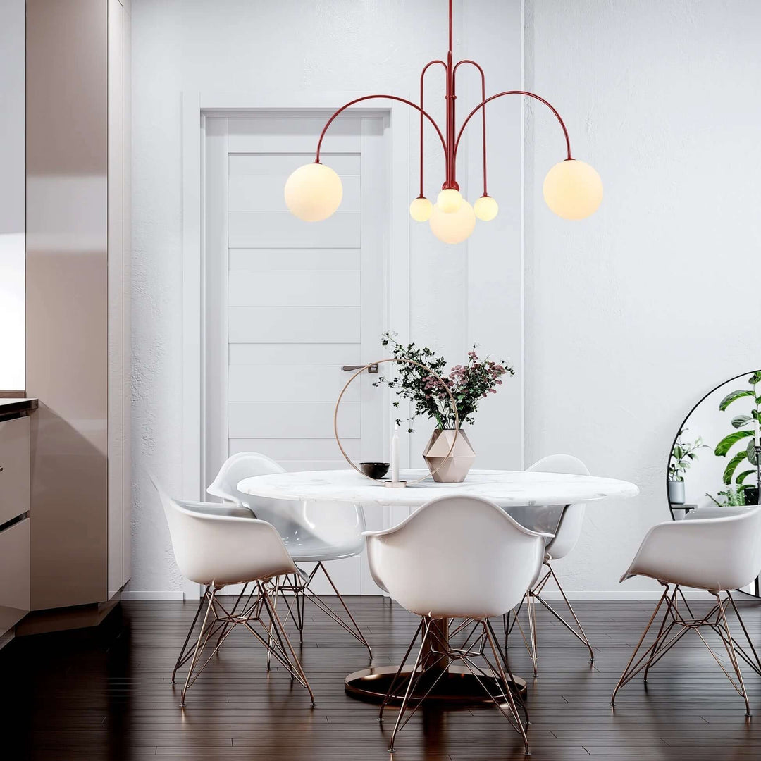 Elegant Glas & Metal Pendel Lampe
