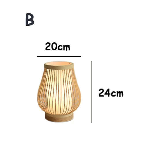 Japansk Bambus Bordlampe for Zen Indretning