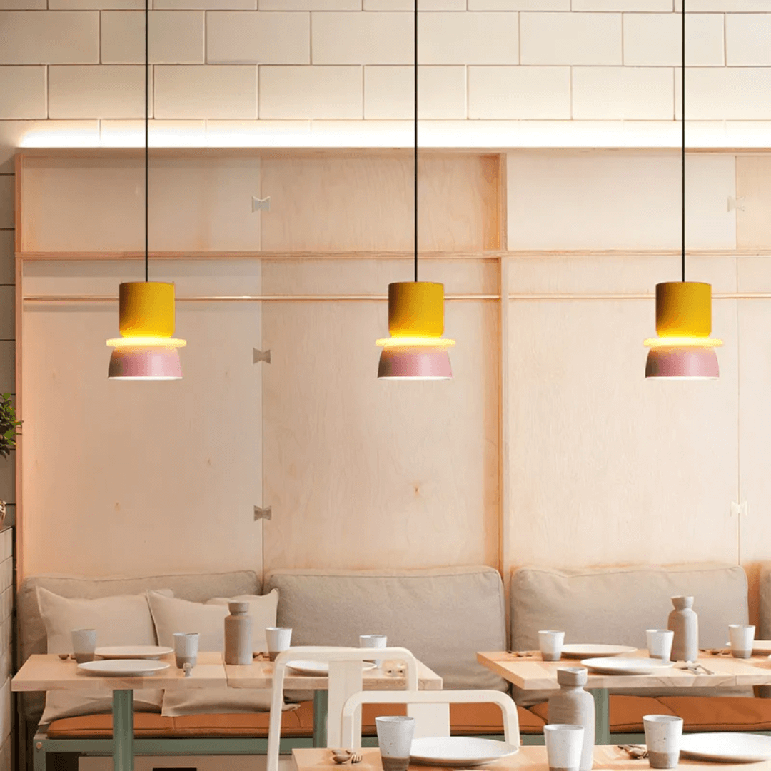 Farverig LED Macaron Design Pendellampe