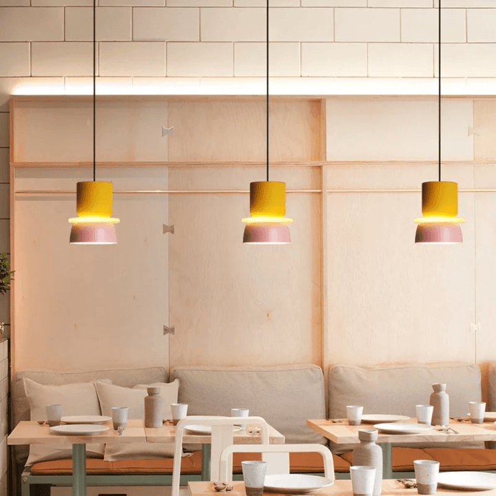 Farverig LED Macaron Design Pendellampe