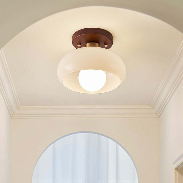 Vintage Hvid Lille Loftslampe til Entré
