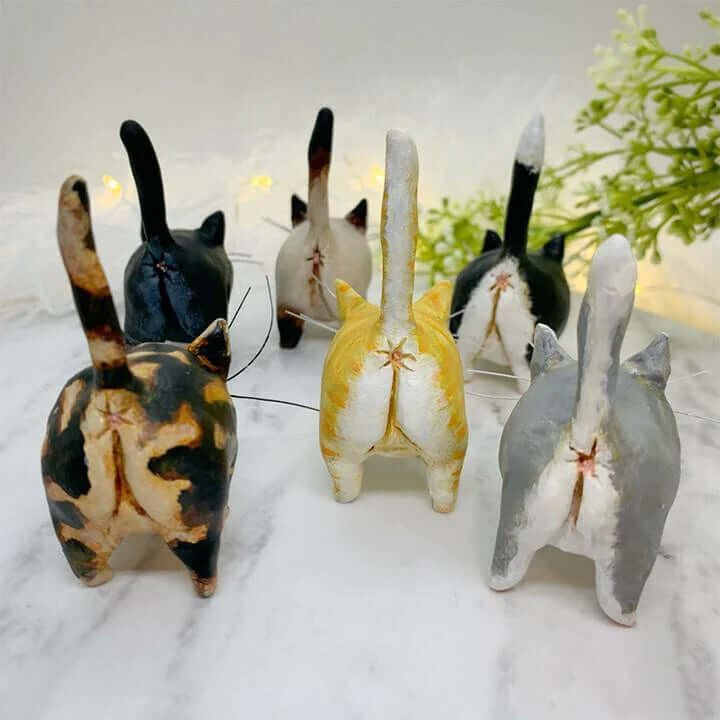 Håndlavet juletræsornament med kat