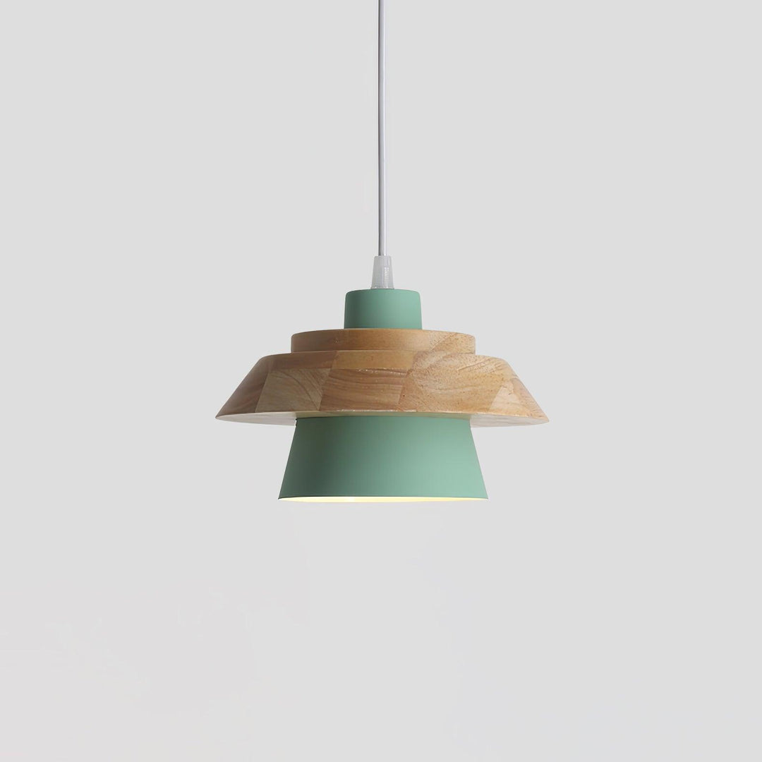 Træ og Sten Pendel Designer Lampe
