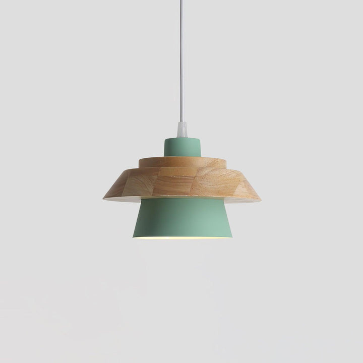 Træ og Sten Pendel Designer Lampe
