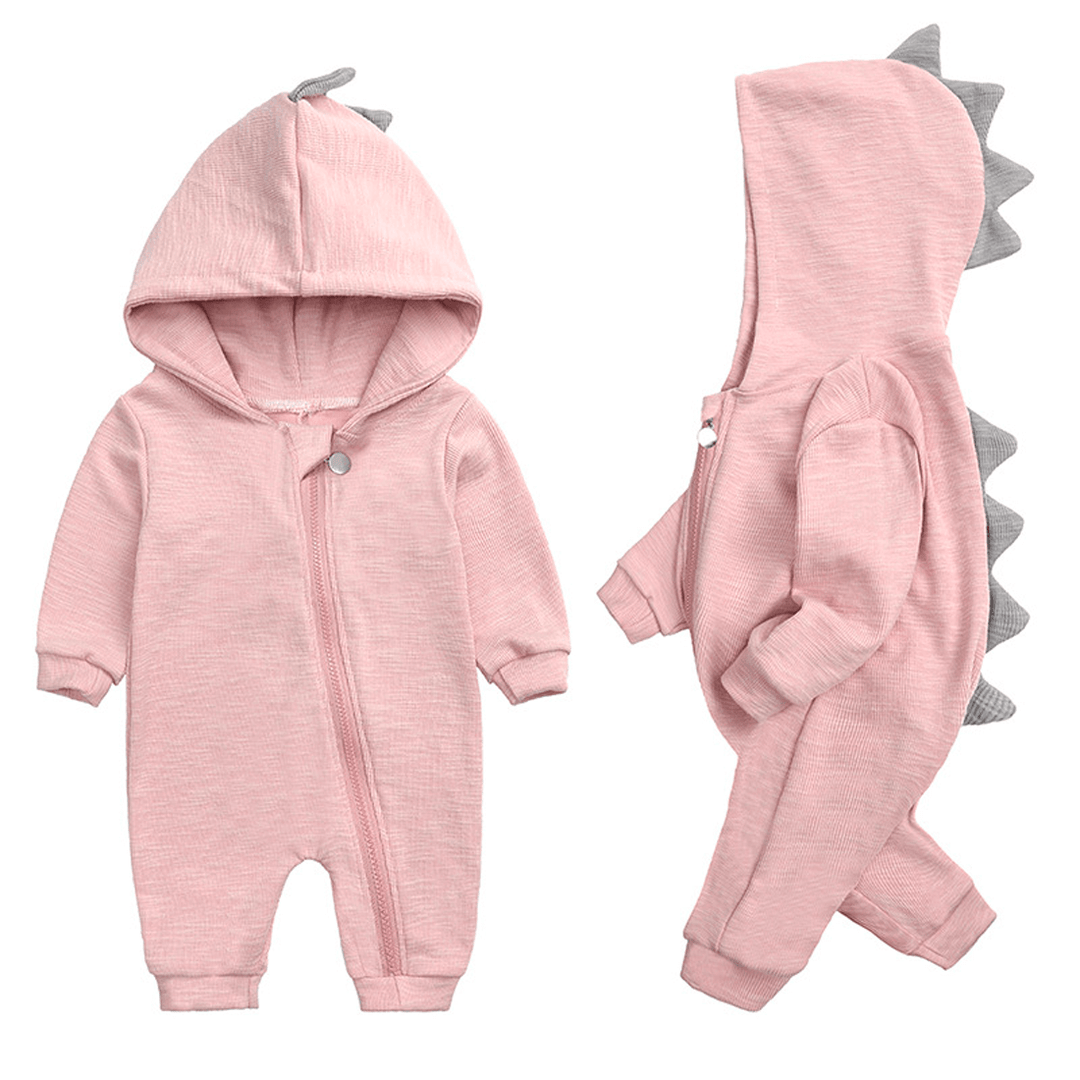 Baby Bodysuit med Dino Hætte - Hyggelig og Bedårende