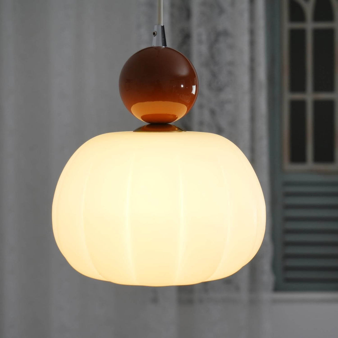 Elegant Græskar Pendellampe, 14 cm