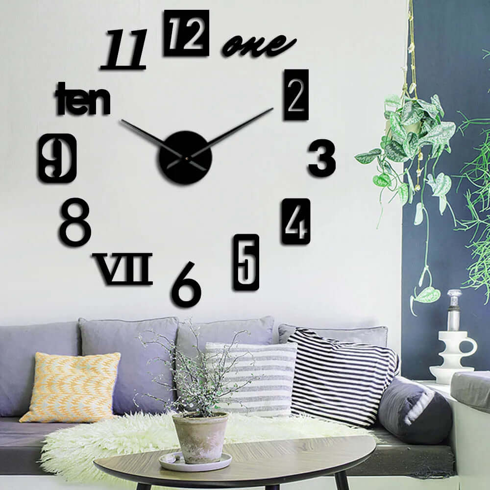 Moderne Design Vægur med Stille Urværk