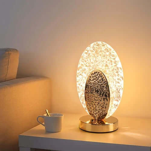 Dæmpbar luksus påfugl bordlampe til hjemmet