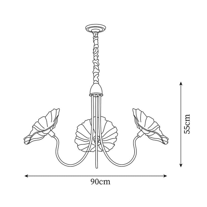 Blomsterkrone Lysekrone i Mælkeglas
