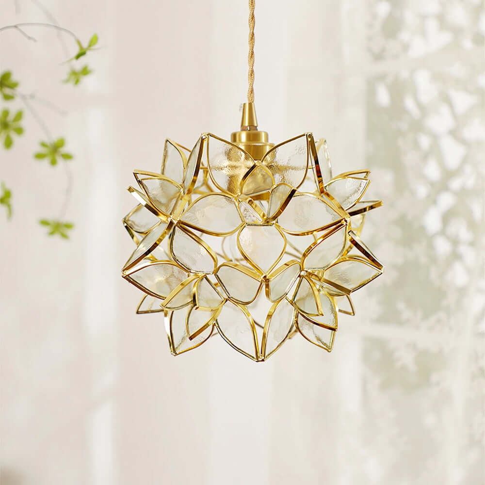 Håndlavet Kapiz Skal Loftslampe