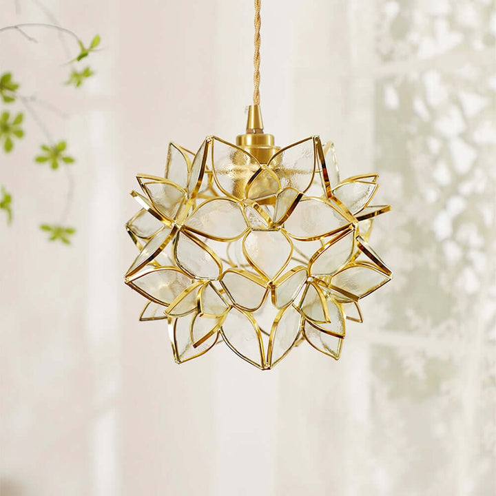 Håndlavet Kapiz Skal Loftslampe