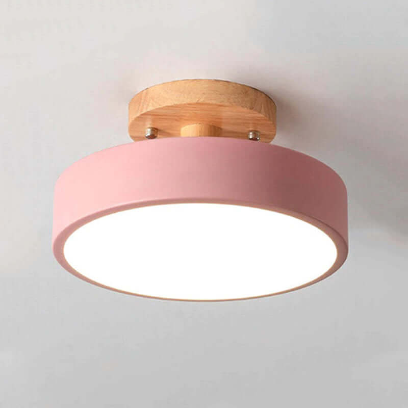 Dæmpbar LED Loftlampe i Trædesign