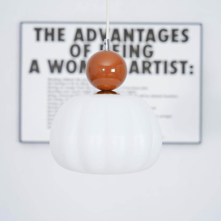 Elegant Græskar Pendellampe, 14 cm