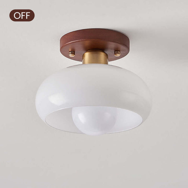 Vintage Hvid Lille Loftslampe til Entré