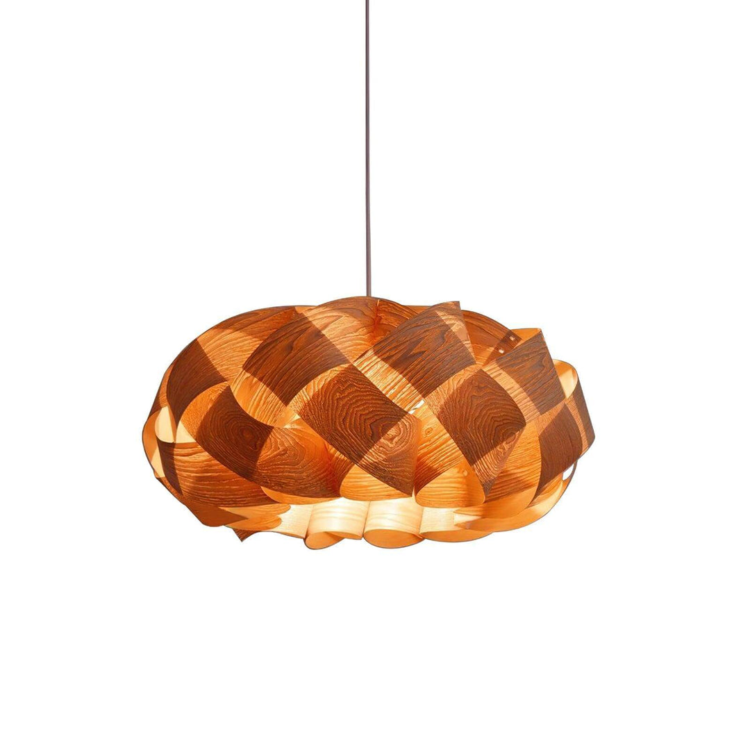 Moderne loft spisebordslampe i træ