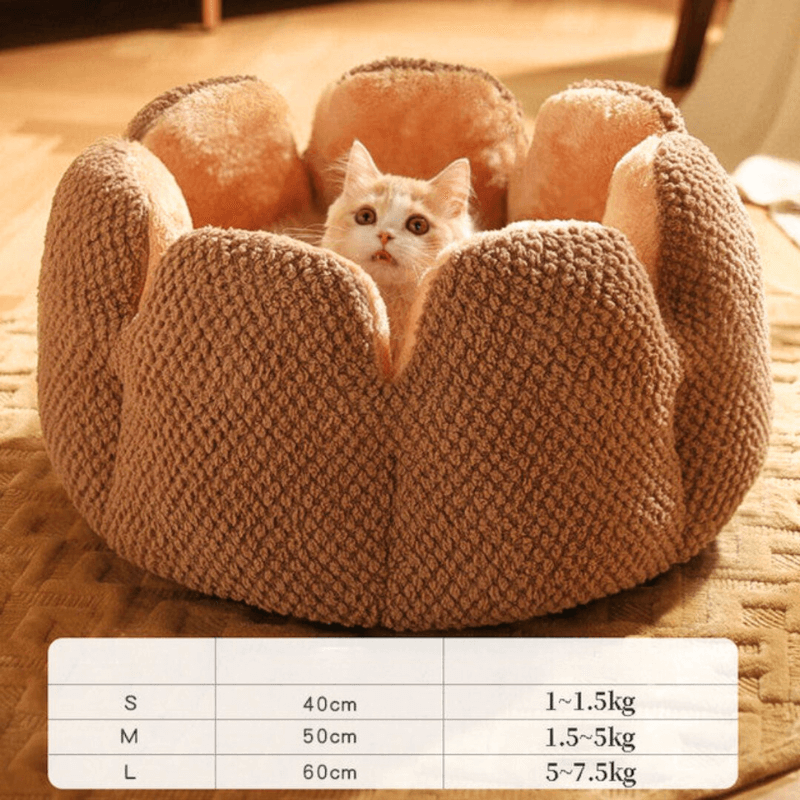 Hyggelig dyreseng i blomsterdesign til katte og hunde