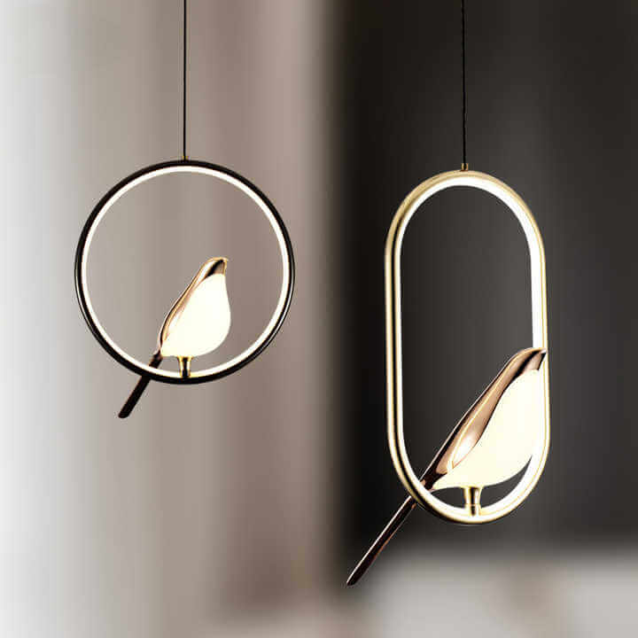 Elegant Pendel lampe til hjemmet med fugldesign