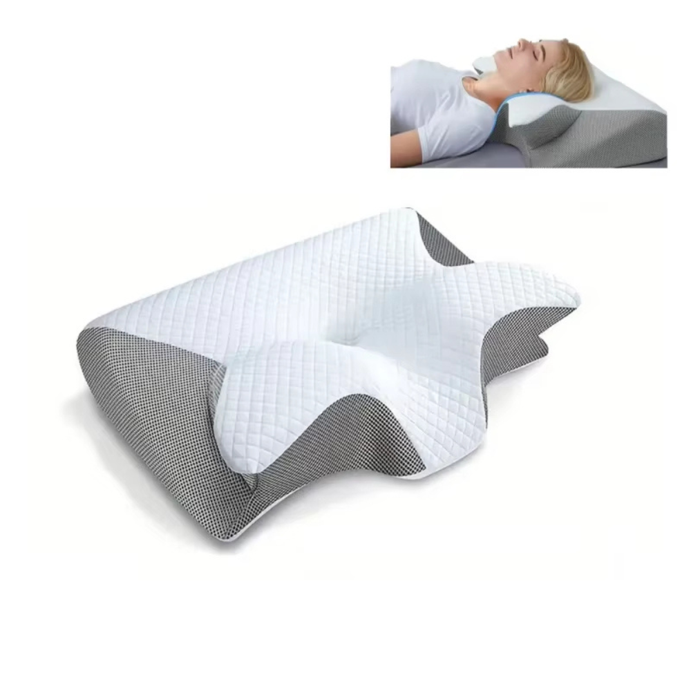 Ergonomisk pude til rygsmerter. Optimal støtte til nakken og en rolig, smertefri nattesøvn.